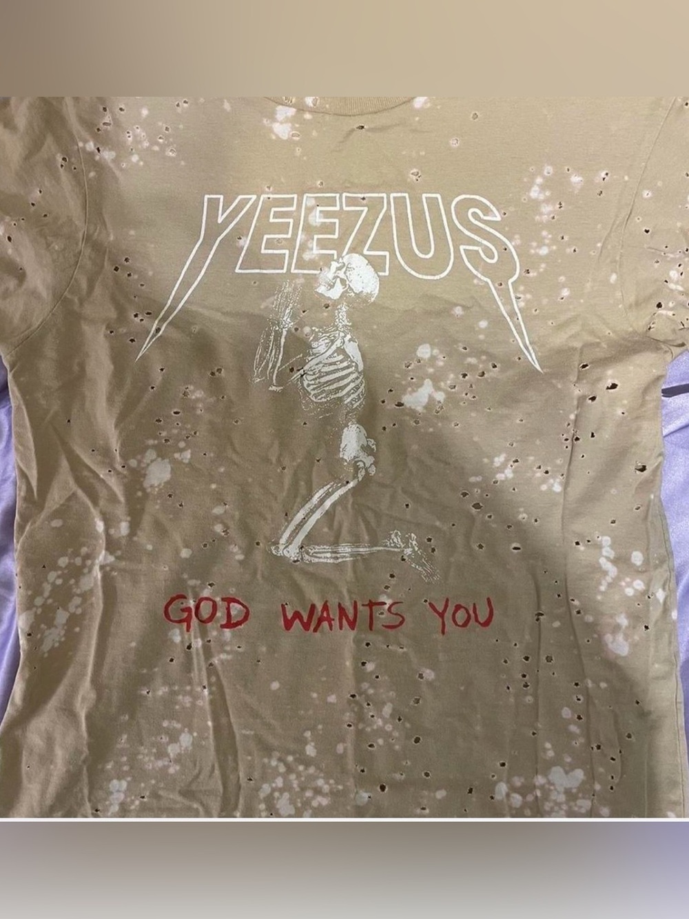 Vintage Yeezus Distressed Concert Shirt (unisex)